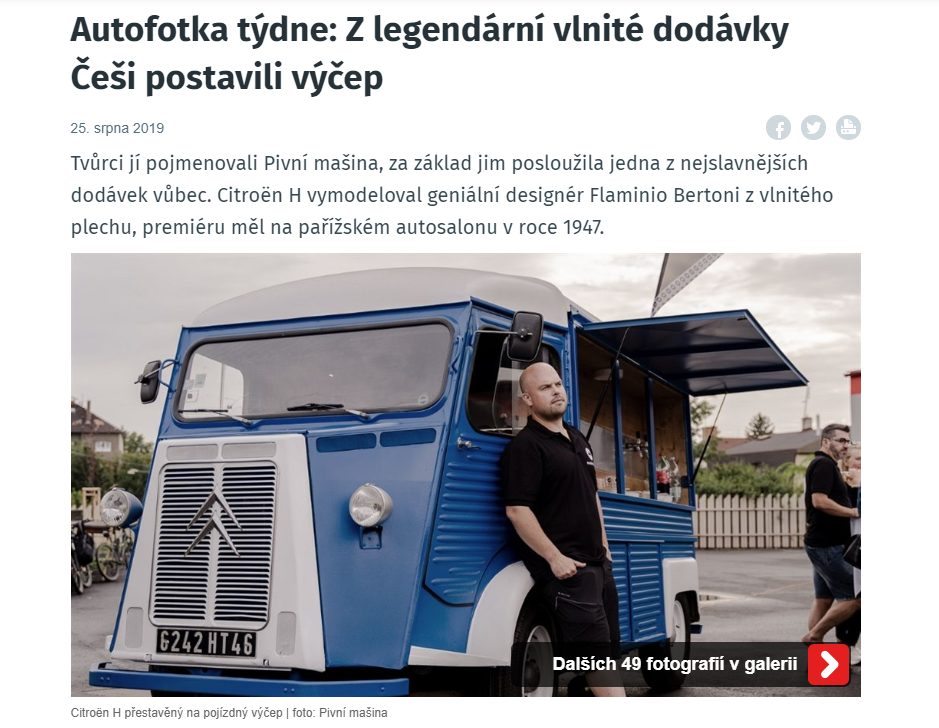 /iDNES.CZ/ – Autofotka týdne: Z legendární vlnité dodávky Češi postavili výčep